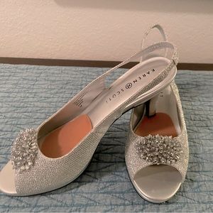 Karen Scott silver brand new dressy sparkly shoes 9.5
